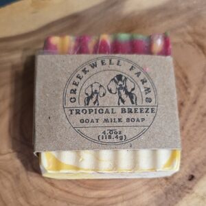 Tropical Breeze Goat Milk Soap - Multicolor